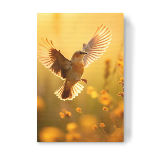 Leinwandbild "Flying bird with open wings" artboxONE - Natur,Tiere