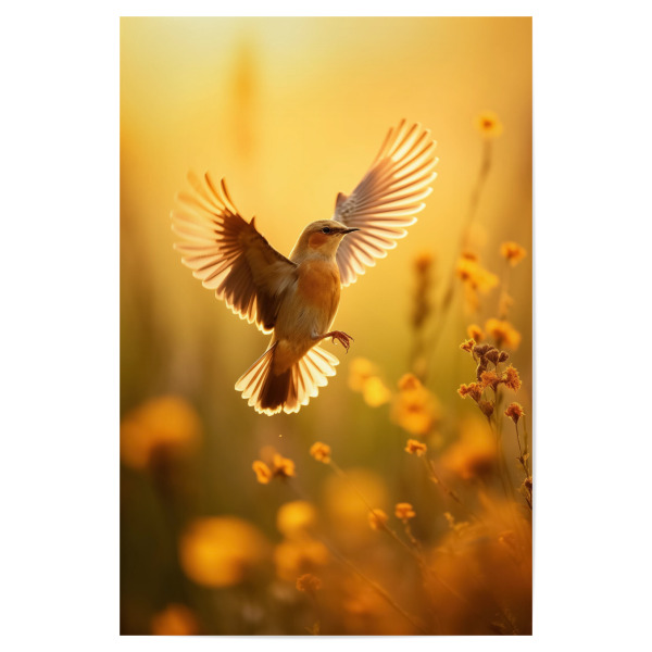 Poster 30x20 cm "Flying bird with open wings" artboxONE - Natur,Tiere