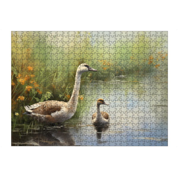 Puzzle Ravensburger "Mutter und Baby-Ente" artboxONE - Natur,Tiere