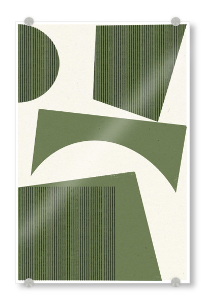 Acrylglasbild "Grünes Papier zum Ausschneiden" artboxONE - Abstrakt,Geometrie