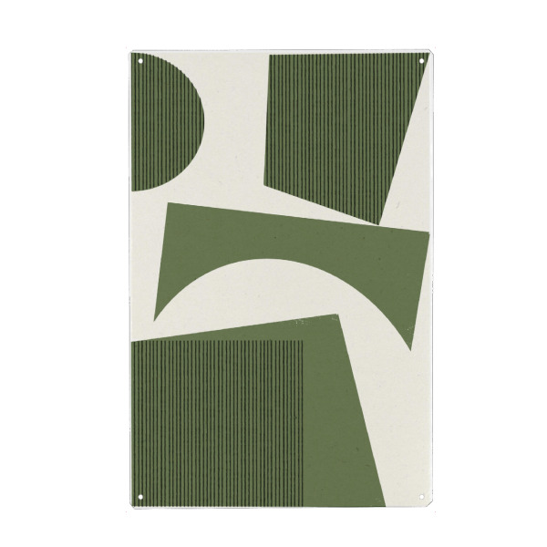 Holzbild "Grünes Papier zum Ausschneiden" artboxONE - Abstrakt,Geometrie