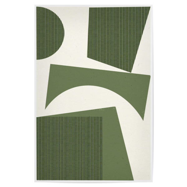 Poster 30x20 cm "Grünes Papier zum Ausschneiden" artboxONE - Abstrakt,Geometrie