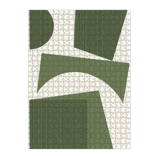 artboxONE Puzzle "Grünes Papier zum Ausschneiden" artboxONE - Abstrakt,Geometrie