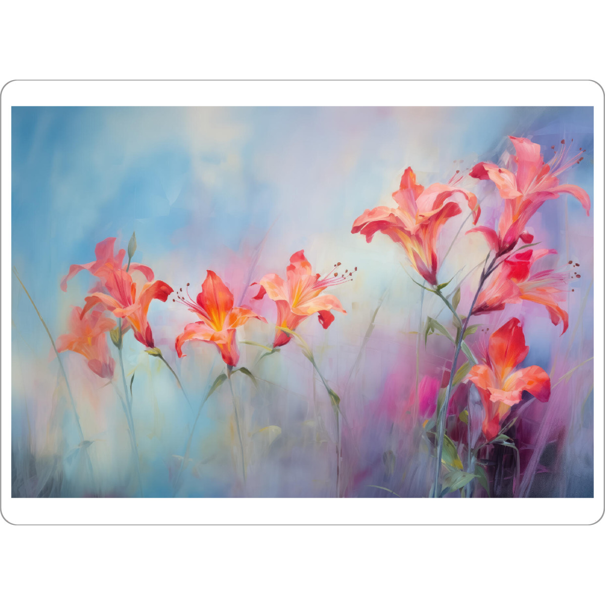 Tischset "Gemälde von rosa Lilienblumen" artboxONE - Natur,Floral