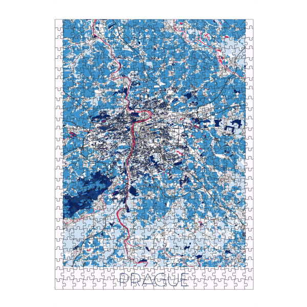 Puzzle Ravensburger "Prag als City Map" artboxONE - Städte / Prag,Kartografie