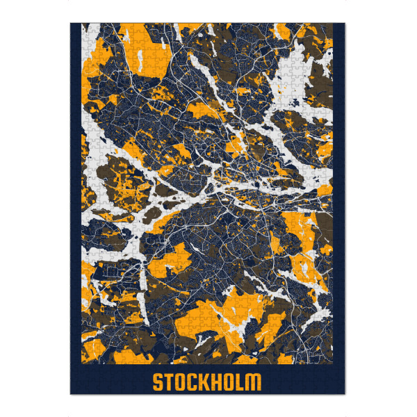 Puzzle Ravensburger "Stockholm City Karte" artboxONE - Städte / Stockholm,Kartografie