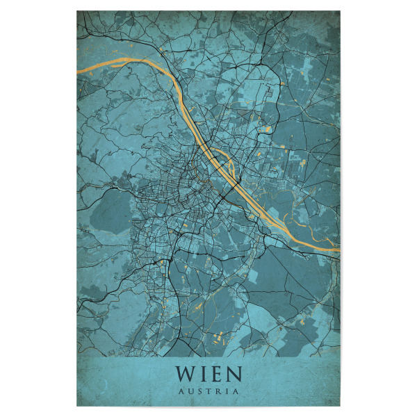 Poster 30x20 cm "Wiener Vintage City Map" artboxONE - Städte / Wien,Kartografie