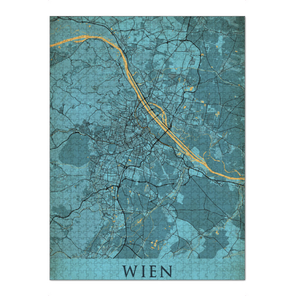 Puzzle Ravensburger "Wiener Vintage City Map" artboxONE - Städte / Wien,Kartografie