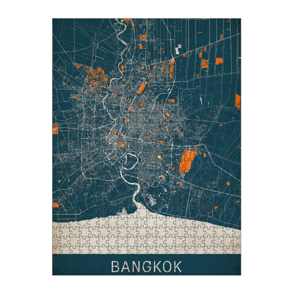 Puzzle Ravensburger "Bangkok Vintage City" artboxONE - Städte / Weitere,Kartografie