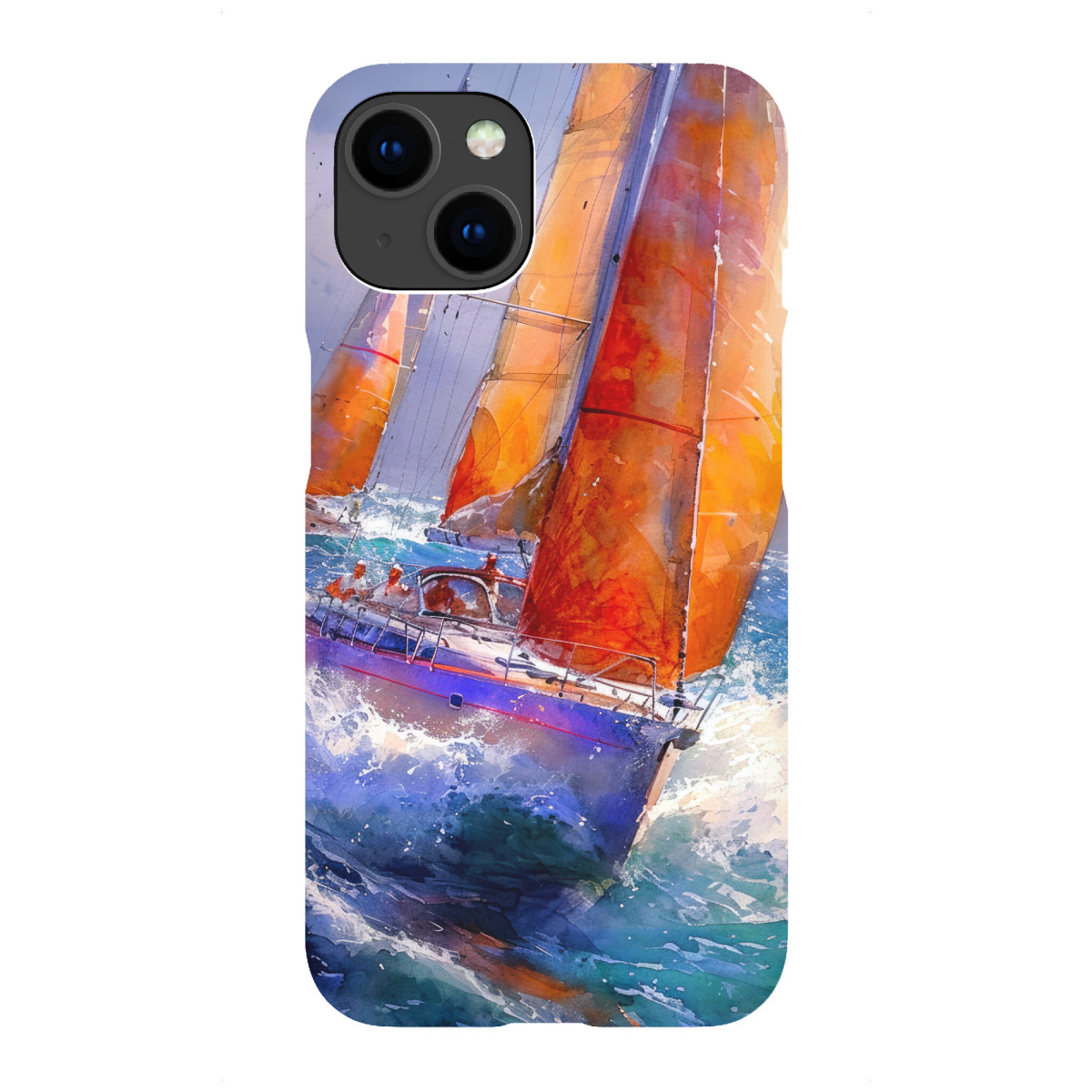 "Yacht-Rennboote L"für iPhone - Premium-Case Handyhülle artboxONE