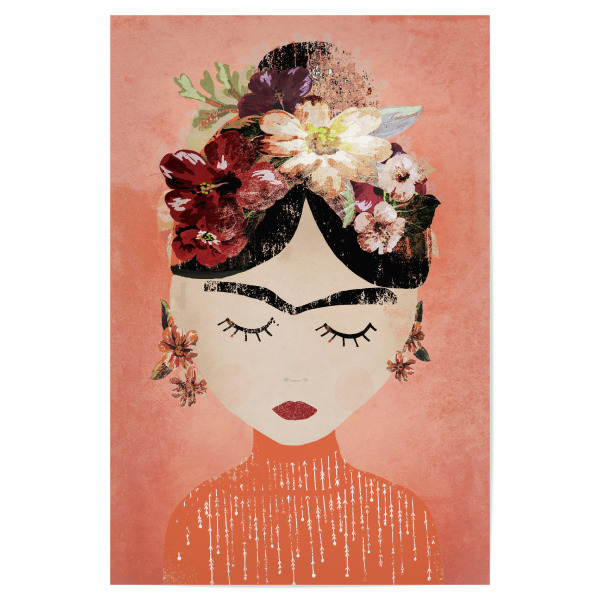 Poster "Frida (Peach Version)" artboxONE - Abstrakt,Menschen,Für Mama