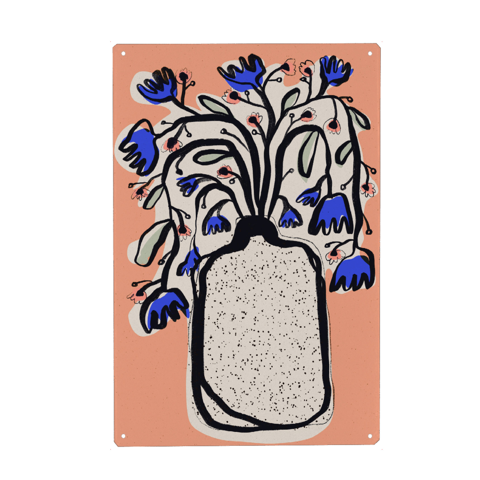 Metall Poster "Blumen Bouquet" artboxONE - Floral,Abstrakt,Für Mama