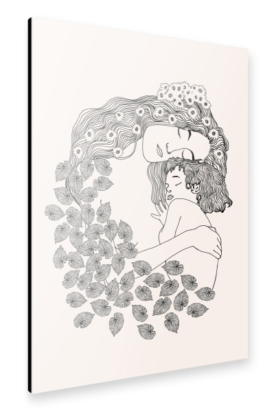 Alu-Dibond "Mutter und Kind" 30x20 cm artboxONE