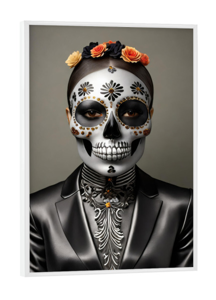 Poster mit weißem Rahmen "Portrait mit Bodypainting" artboxONE - Abstrakt