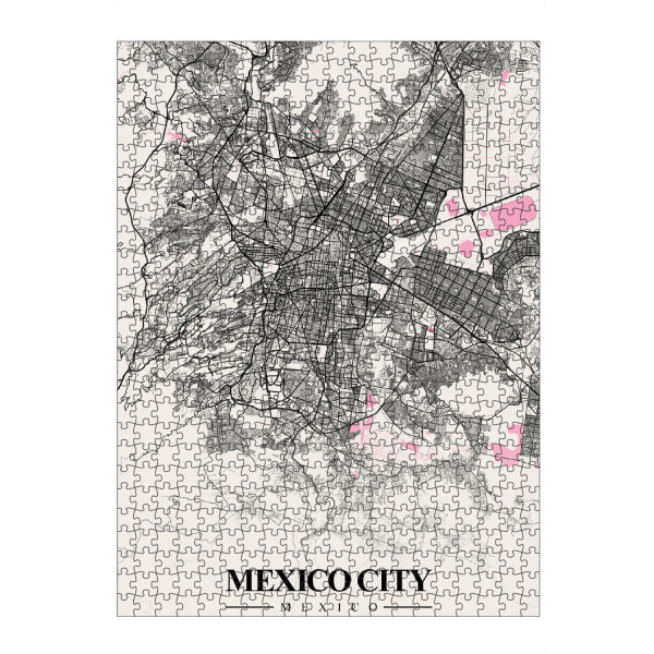 Puzzle Ravensburger "Stadtplan von Mexico City" artboxONE - Städte / Weitere,Kartografie