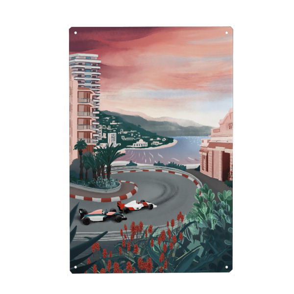 Holzbild "Monaco-Ansicht" artboxONE - Natur,Reise,Automobile,Städte / Weitere - Monaco,Rennstrecke,F1,Rennen