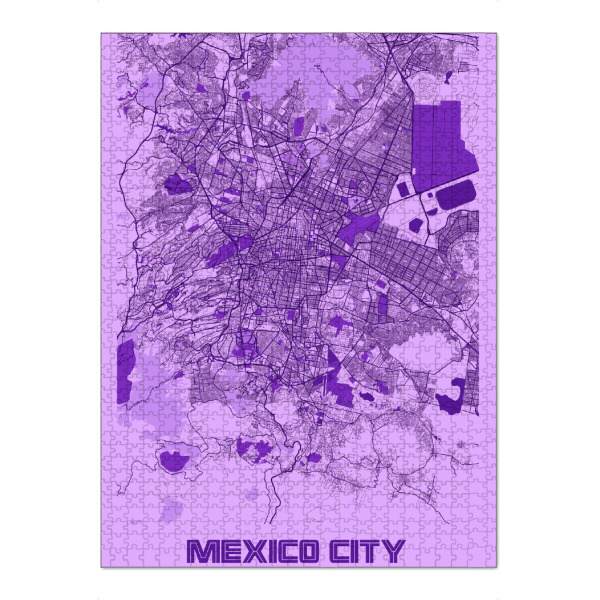 Puzzle Ravensburger "Map Mexico City" artboxONE - Städte / Weitere,Kartografie