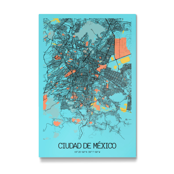 Galerie-Print "Map von Mexiko City" 30x20 cm artboxONE