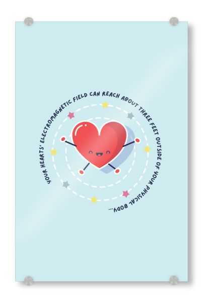 Acrylglasbild "Heart's Electromagnetic Field" artboxONE - Comic,Liebe,Lustig