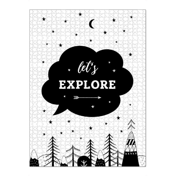 Puzzle Ravensburger "Let's Explore Kinderzimmer" artboxONE - Für Kinder,Schwarzweiß