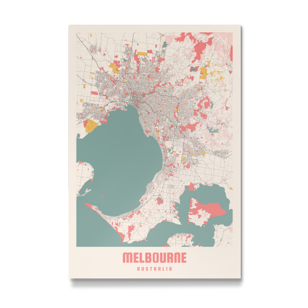 Galerie-Print "Melbourne - Stadtplan" 30x20 cm artboxONE