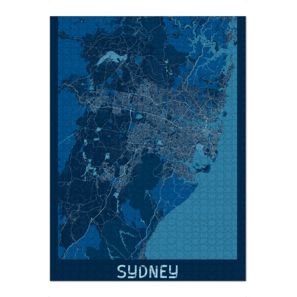 Puzzle Ravensburger "Sydney Australien Map" artboxONE - Städte / Sydney,Kartografie