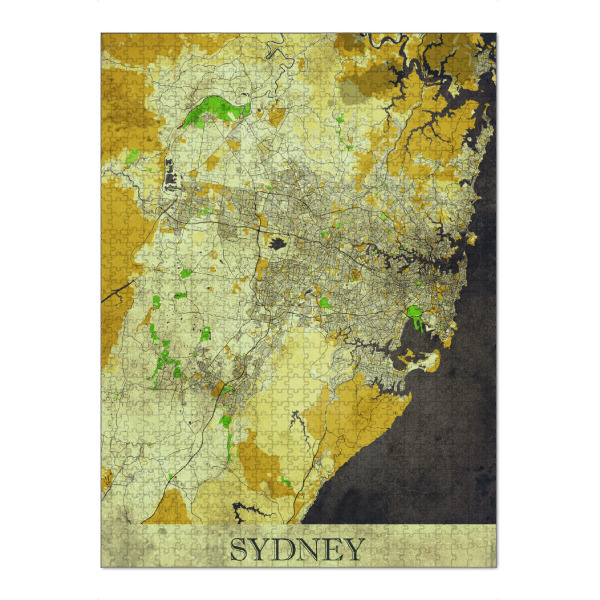 Puzzle Ravensburger "Sydney Vintage City Map" artboxONE - Städte / Sydney,Kartografie