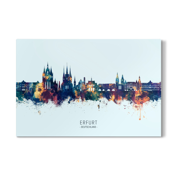 Galerie-Print "Erfurt Skyline BlauOrange" 30x20 cm artboxONE