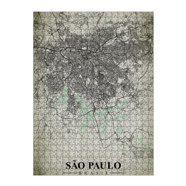 Puzzle Ravensburger "São Paulo Vintage CityMap" artboxONE - Städte / Weitere,Kartografie
