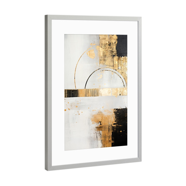 Poster mit Rahmen Silber "ABSTRAKTE KUNST Leichtigkeit" artboxONE - Abstrakt,Geometrie