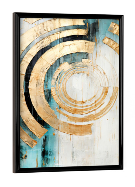 Poster mit schwarzem Rahmen "Strahlende Sonne" artboxONE - Abstrakt,Geometrie