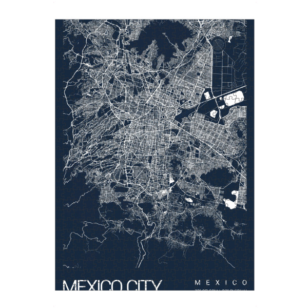 Puzzle Ravensburger "Mexico City Stadtplan" artboxONE - Städte / Weitere,Kartografie