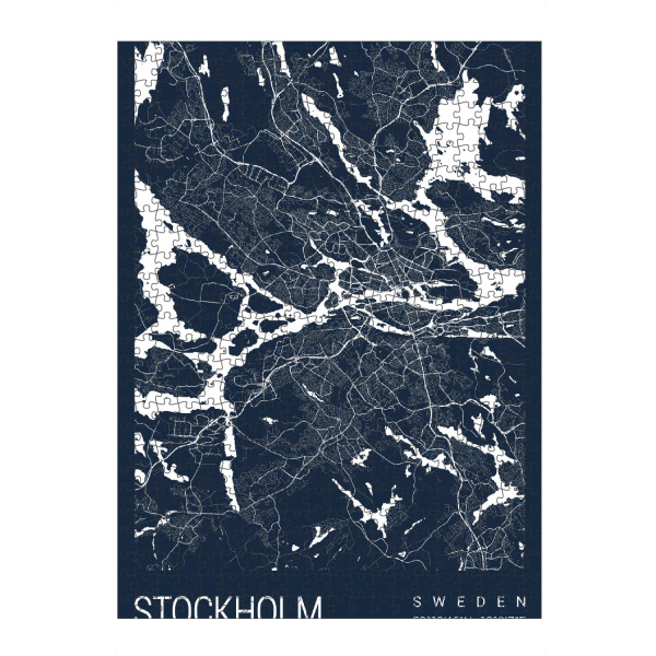 Puzzle Ravensburger "City Map von Stockholm" artboxONE - Städte / Stockholm,Kartografie