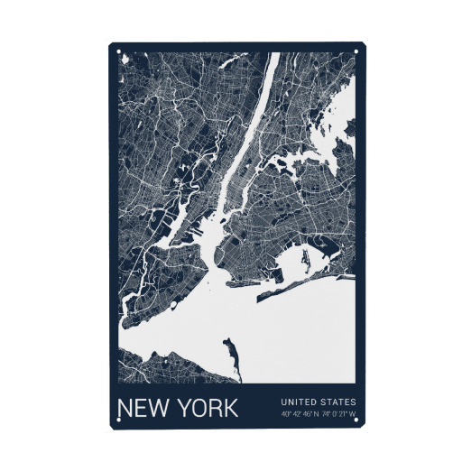 New York as a city map