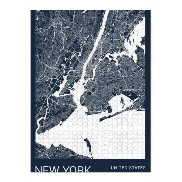 Puzzle Ravensburger "New York als Stadtplan" artboxONE - Städte / New York,Kartografie