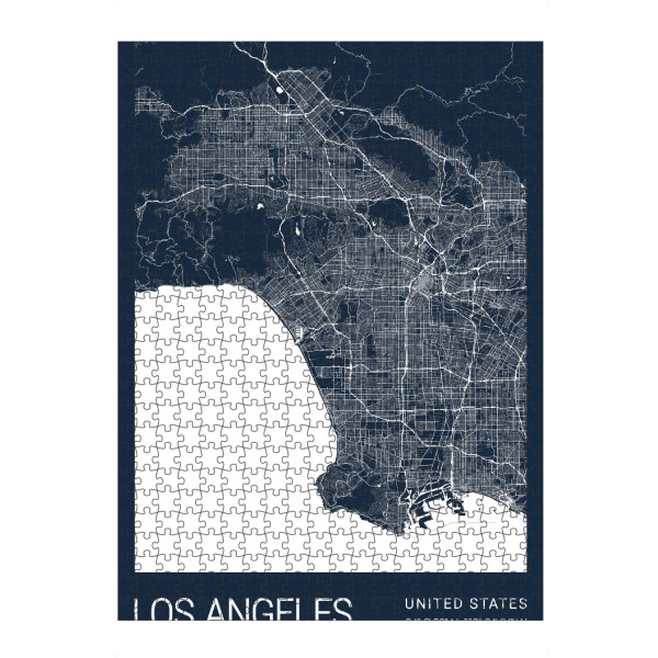 Puzzle Ravensburger "Los Angeles als Stadtplan" artboxONE - Städte / Los Angeles,Kartografie