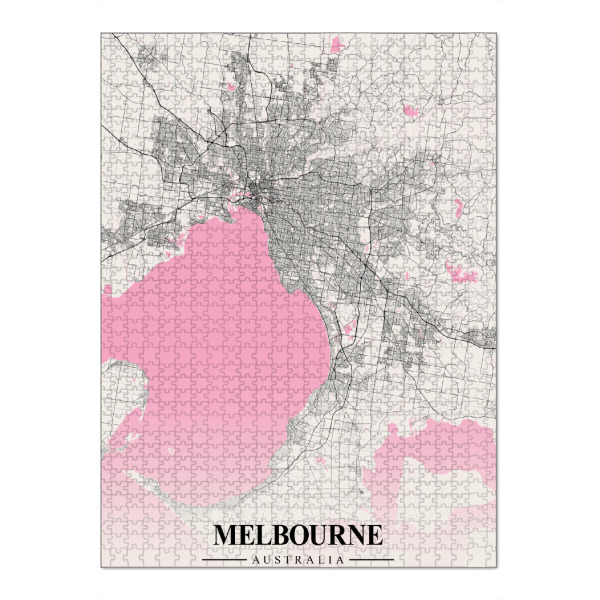 Puzzle Ravensburger "City Map Melbourne" artboxONE - Städte / Weitere,Kartografie