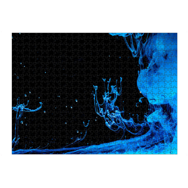 artboxONE Puzzle "September Farben im Wasser" artboxONE - Abstrakt - Tinte,Blau,Wasser,Wasserfarbe - Bild tinte