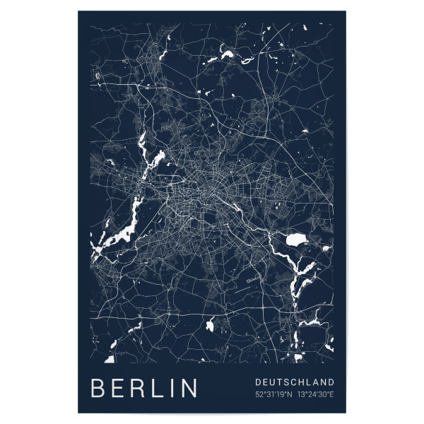 Poster 30x20 cm "Berlin Stadtplan" artboxONE - Städte / Berlin,Kartografie