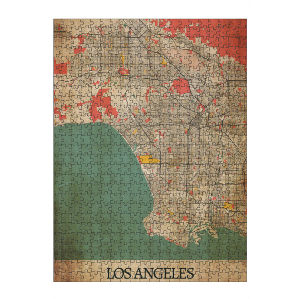 Puzzle Ravensburger "Vintage LA City Map" artboxONE - Städte / Los Angeles,Kartografie