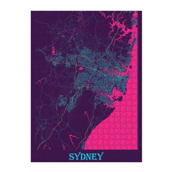 artboxONE Puzzle "Map Sydney Australien" artboxONE - Städte / Sydney,Kartografie
