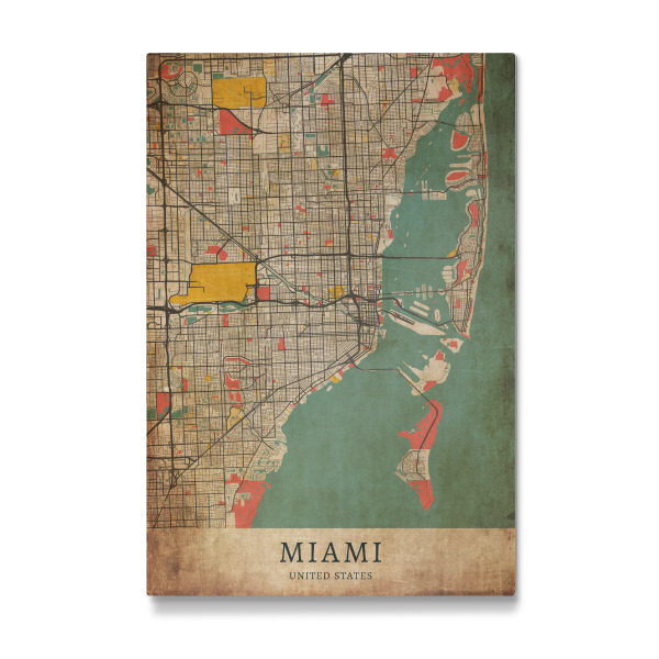 Galerie-Print "Vintage Miami City" 30x20 cm artboxONE