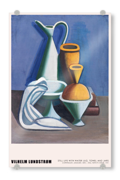 Acrylglasbild "Vilhelm Lundstrøm-Krug und Orange" artboxONE - Typografie,Essen & Trinken