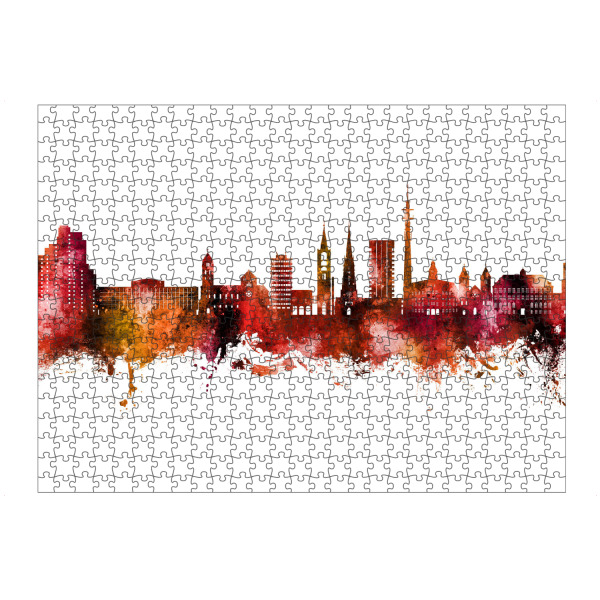 artboxONE Puzzle "Gelsenkirchen Skyline Rot" artboxONE - Städte