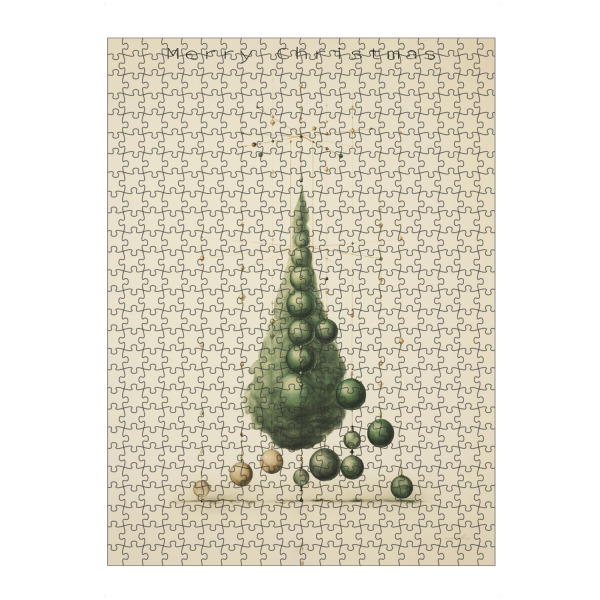 artboxONE Puzzle "TannenbaumKugeln Davinci" artboxONE - Natur,Abstrakt,Weihnachten,Für Mama,Für Papa