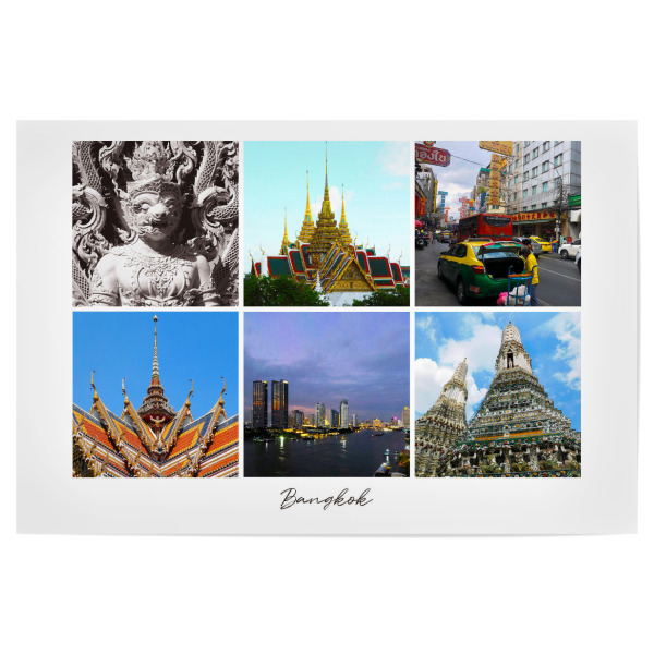 Poster 30x20 cm "Bangkok Kollage" artboxONE - Reise,Architektur,Reise / Asien,Reise / Länder,Städte / Weitere