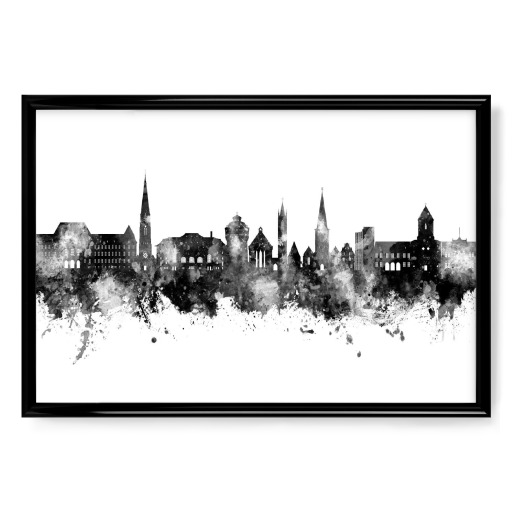 Mönchengladbach Skyline Schwarz