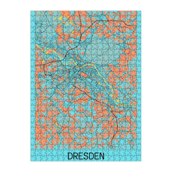 artboxONE Puzzle "City Map von Dresden" artboxONE - Städte / Dresden,Kartografie