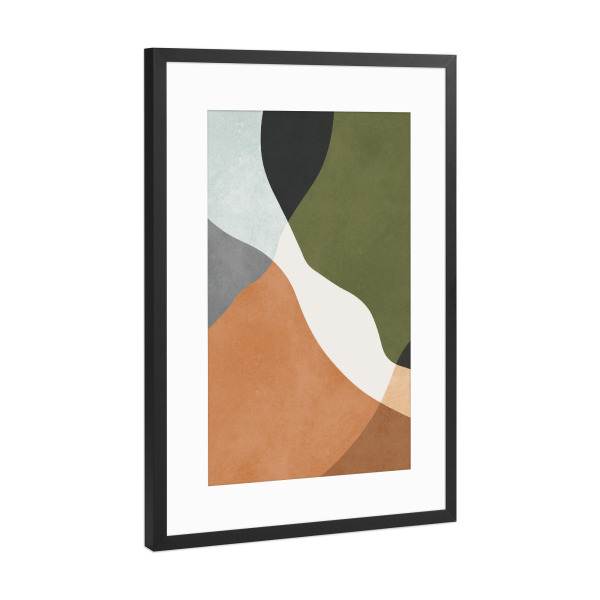 Poster mit Rahmen Schwarz (Metallic) "Ausdrucksstarker Boho E" artboxONE - Abstrakt,Geometrie