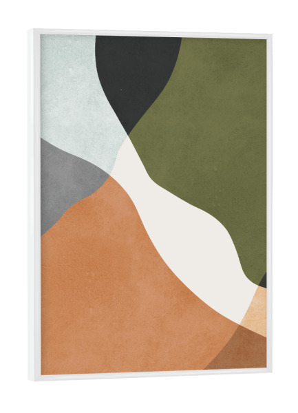 Poster mit weißem Rahmen "Ausdrucksstarker Boho E" artboxONE - Abstrakt,Geometrie